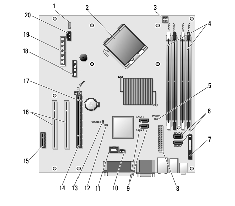 optiplex 745 motherboard diagram